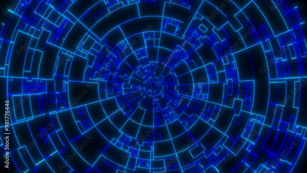 Digital Futuristic Tunnel Or Travel In Time And Space Video Animated Background Digital Futuristic Tunnel Or Travel In Time And Space Video Animated Background