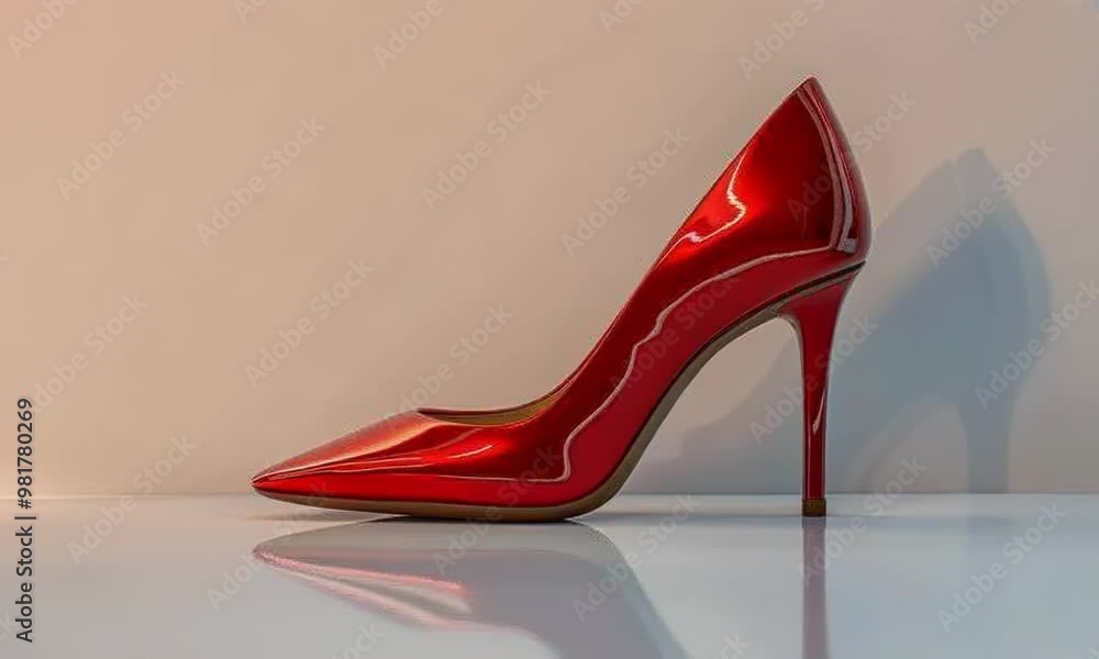 Pair of designer heels on white background, Video Pair of designer heels on white background, Video