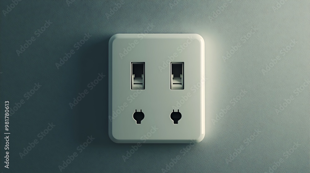Wall Mounted Outlet with Ethernet and Power Sockets Wall Mounted Outlet with Ethernet and Power Sockets