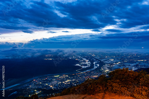 獅子吼高原から眺める手取川扇状地