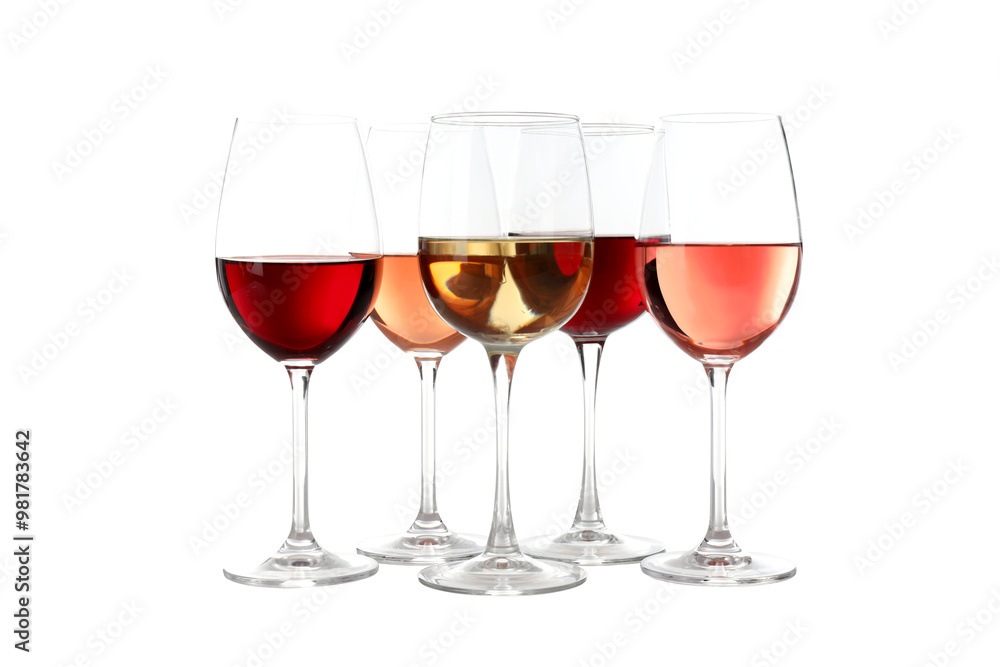 PNG, glasses with wine drink, isolated on white background. PNG, glasses with wine drink, isolated on white background.