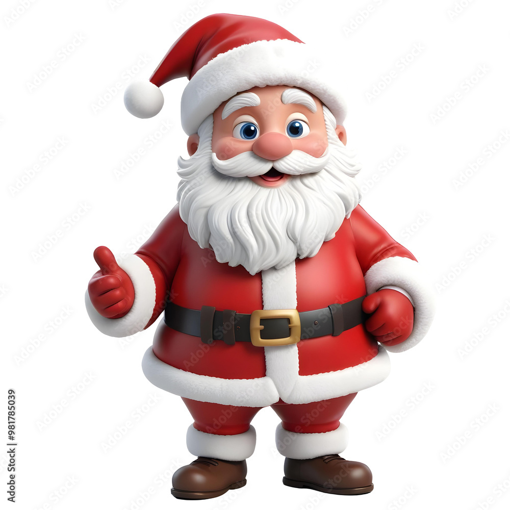 Santa Claus isolated on transparent background. 3d render illustration. Santa Claus isolated on transparent background. 3d render illustration.