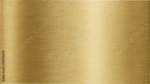 A gold metal plate featuring a sleek brushed finish, reflecting light with a subtle sheen and elegant texture.