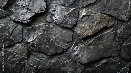 Dark Gray Rough Grainy Stone Texture Background