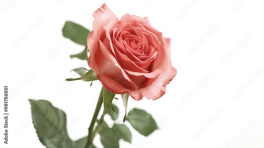 Rose Flower on a white background. Rose Flower on a white background.