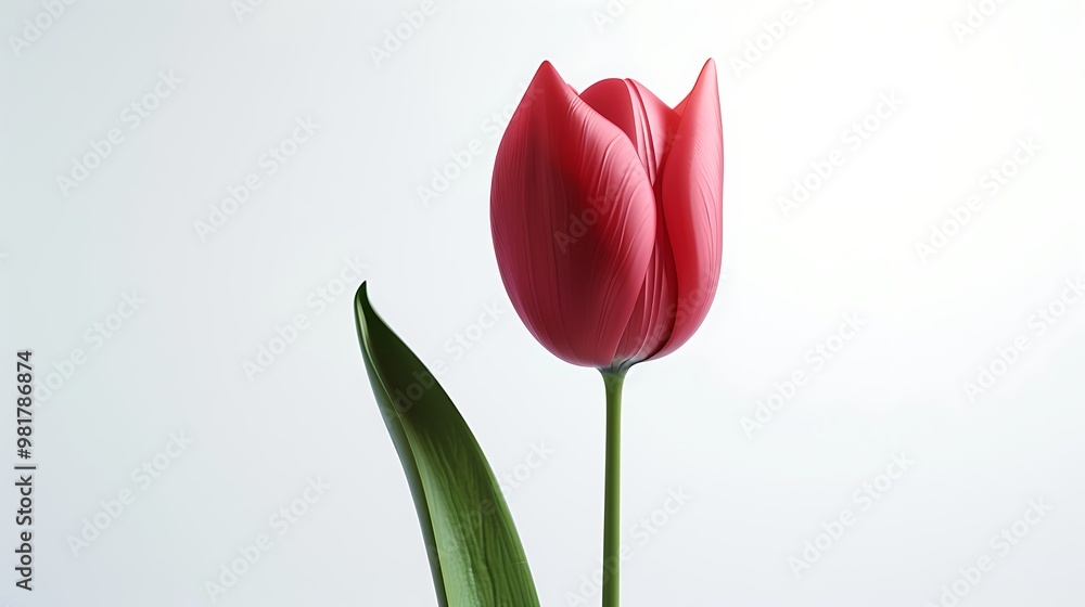 Red tulip flower isolated on white background. Red tulip flower isolated on white background.
