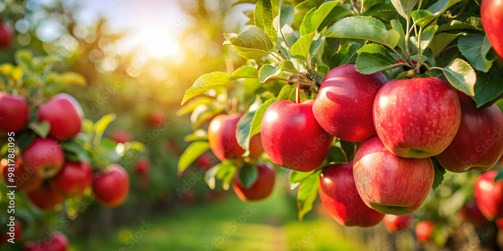 Lifestyle photo of ripe red apples on tree in orchard ready to be harvested , Apples, Tree, Orchard, Harvest, Ripe, Fruits Lifestyle photo of ripe red apples on tree in orchard ready to be harvested , Apples, Tree, Orchard, Harvest, Ripe, Fruits
