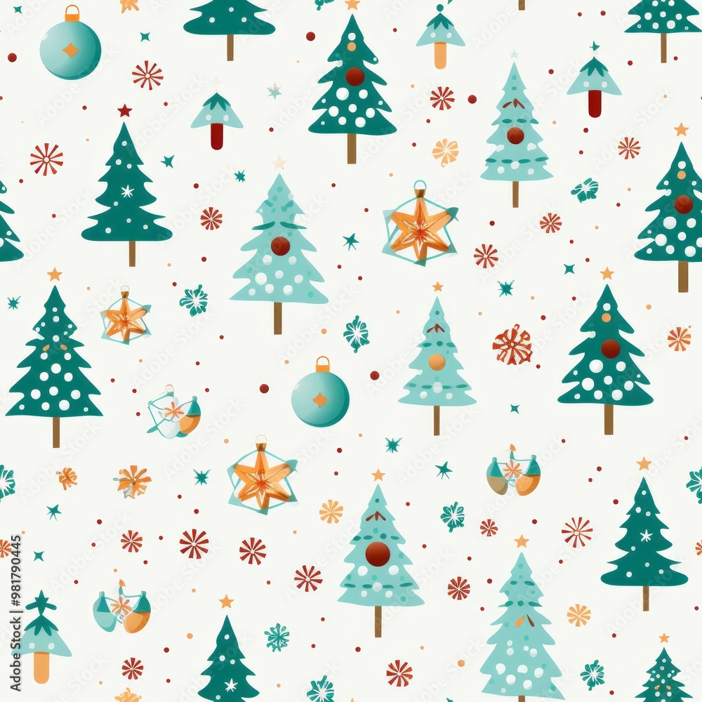 Christmas theme and Ornament tile Pattern Christmas theme and Ornament tile Pattern