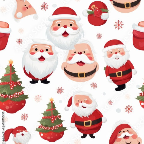 Christmas theme and Ornament tile Pattern