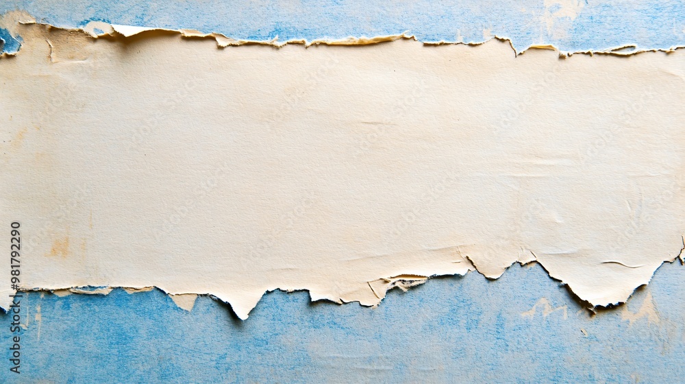 Torn Paper Texture with blue and white background. Torn Paper Texture with blue and white background.