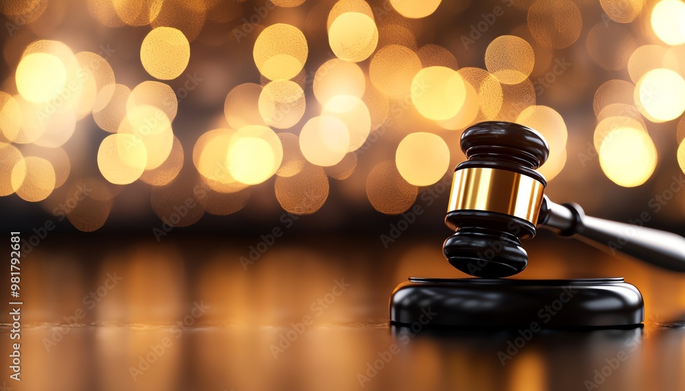 Elegant gavel resting on a wooden block, symbolizing justice and legal authority with a soft bokeh background. Elegant gavel resting on a wooden block, symbolizing justice and legal authority with a soft bokeh background.