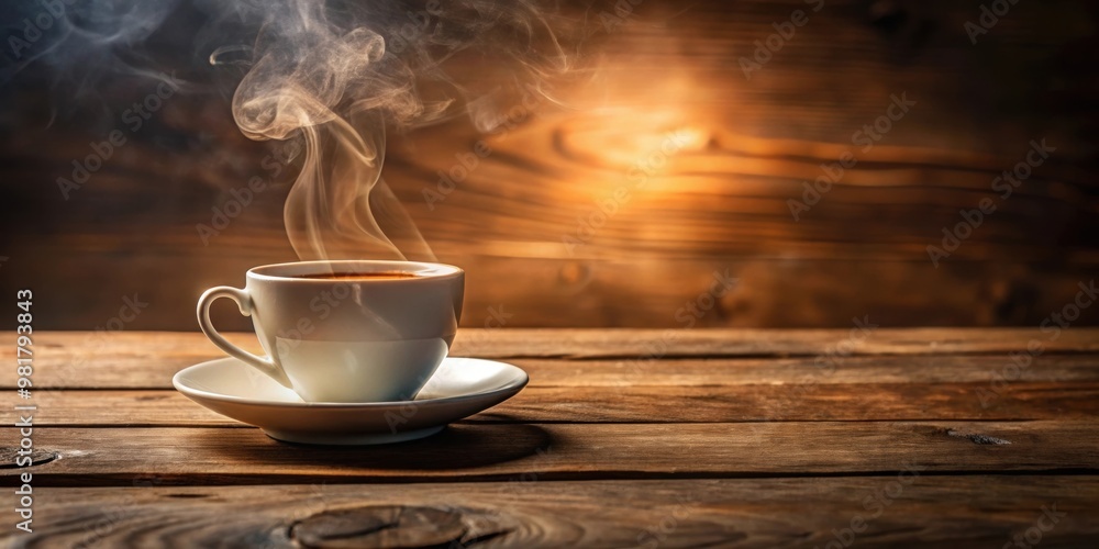 Cozy cup of coffee on a wooden table with steam rising , cozy, warmth, coffee, beverage, morning, relaxation, aroma, comfort Cozy cup of coffee on a wooden table with steam rising , cozy, warmth, coffee, beverage, morning, relaxation, aroma, comfort