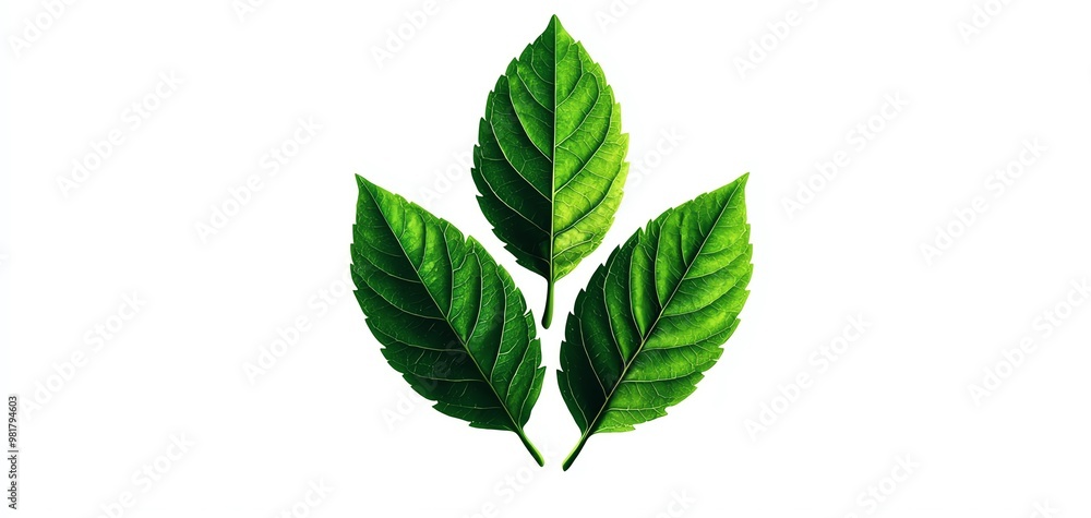 Vibrant green leaves arranged in an elegant formation, showcasing nature's beauty and freshness against a clean background. Vibrant green leaves arranged in an elegant formation, showcasing nature's beauty and freshness against a clean background.