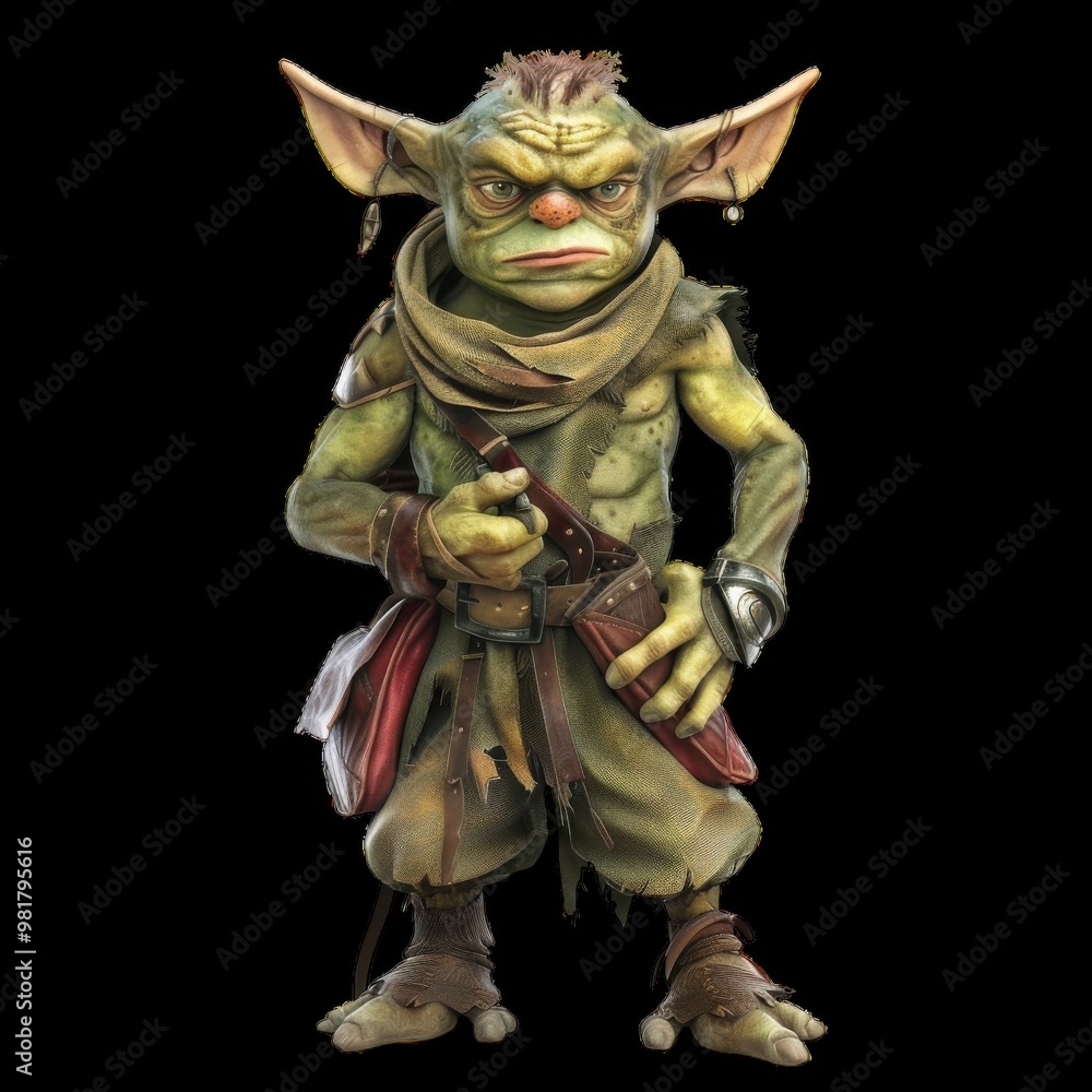 Fantasy creature stands defiantly in a mystical setting Fantasy creature stands defiantly in a mystical setting