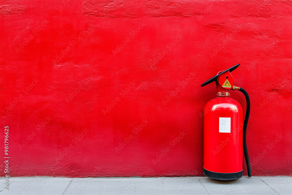 Obraz premium fire extinguisher on the wall