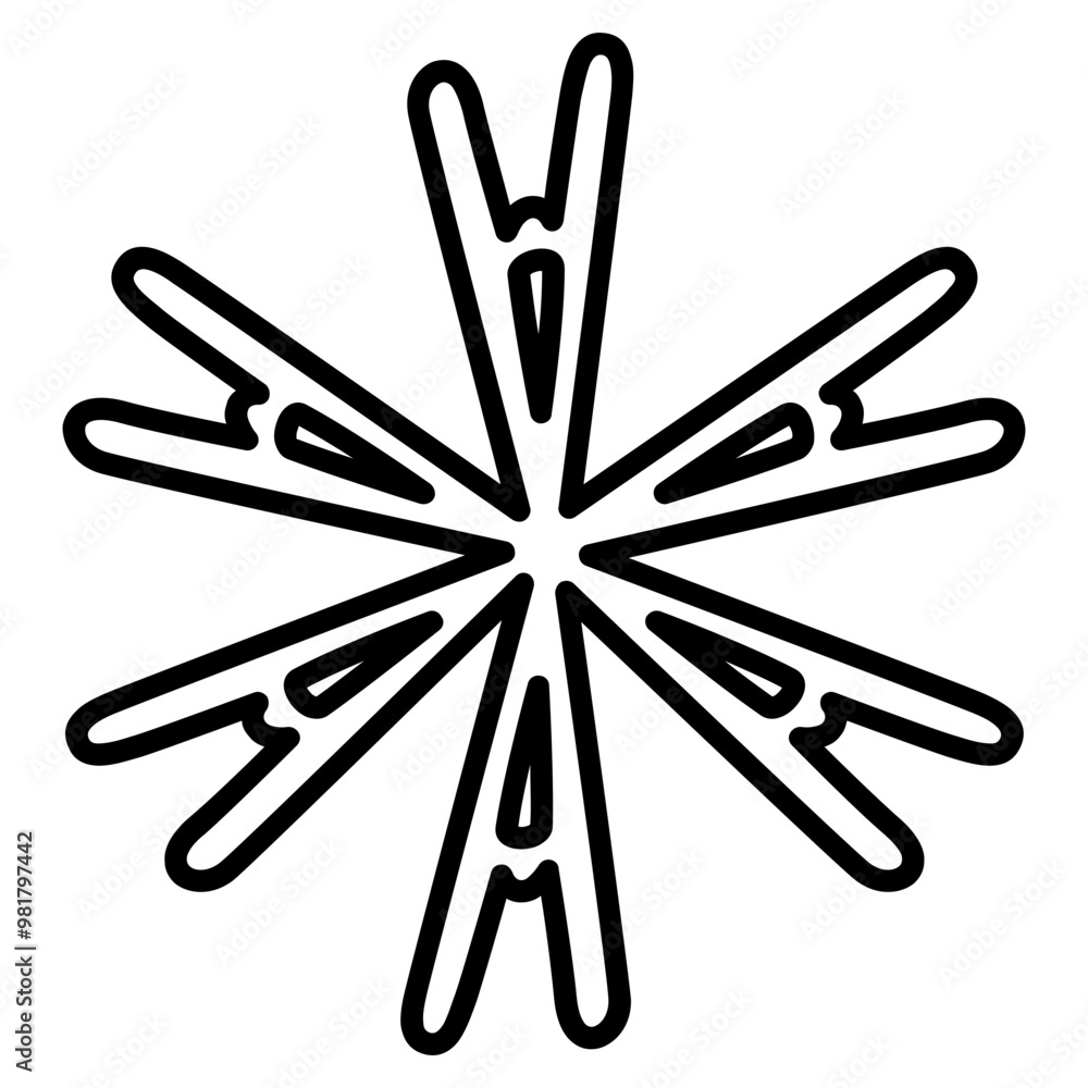 Snowflake Outline Snowflake Outline