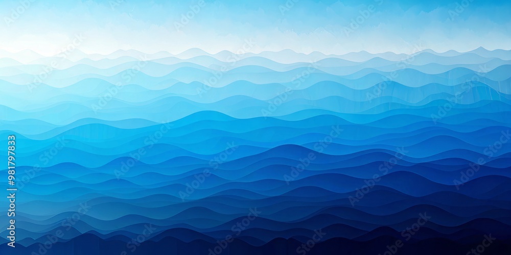 Soft gradations of blue merge in an ombre effect, infusing the space with a calming and otherworldly ambiance Soft gradations of blue merge in an ombre effect, infusing the space with a calming and otherworldly ambiance