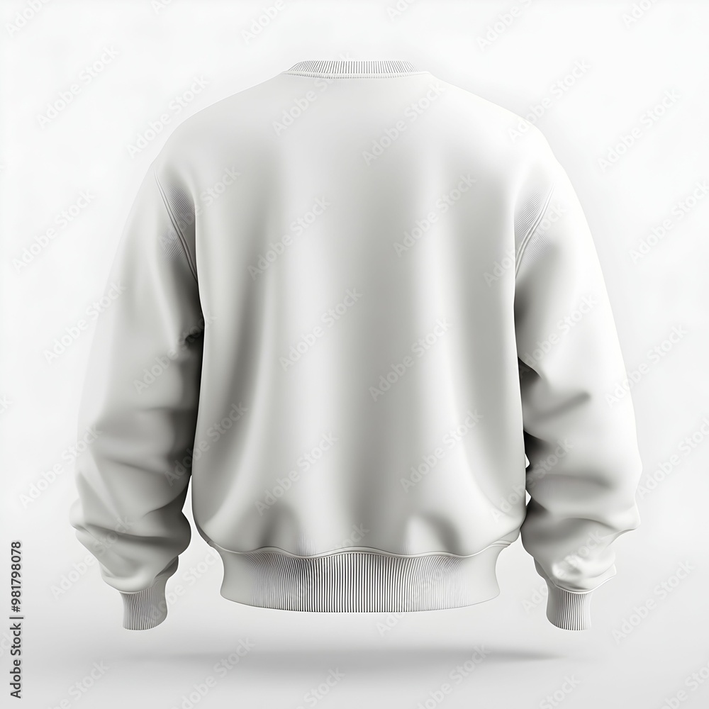 A white sweatshirt with a collar and sleeves A white sweatshirt with a collar and sleeves
