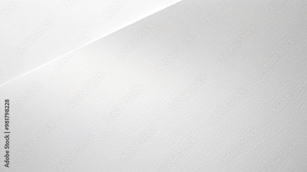 White textured paper background with diagonal fold. White textured paper background with diagonal fold.