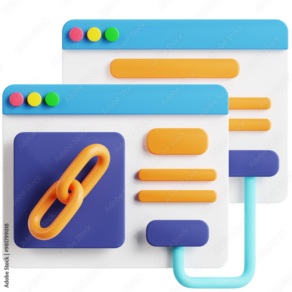 Obraz premium Website Link 3D Icon