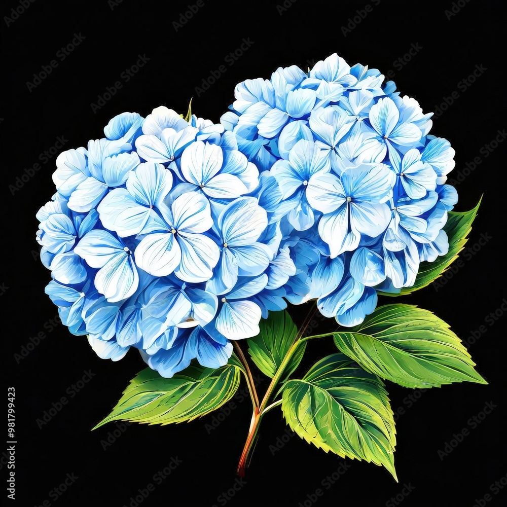 the AI Image Generator, blue hydrangea flower the AI Image Generator, blue hydrangea flower