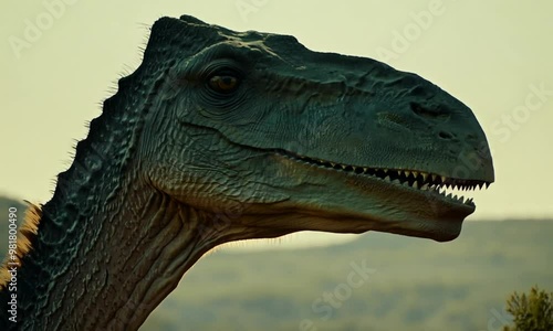 Unveiling the Details of a Dinosaur’s Face photo