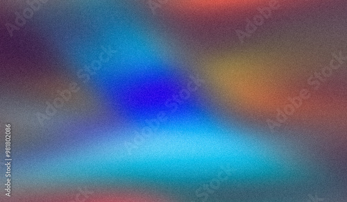 Vibrant grainy background, glowing blue red abstract noise texture shape on black banner poster header backdrop, copy space