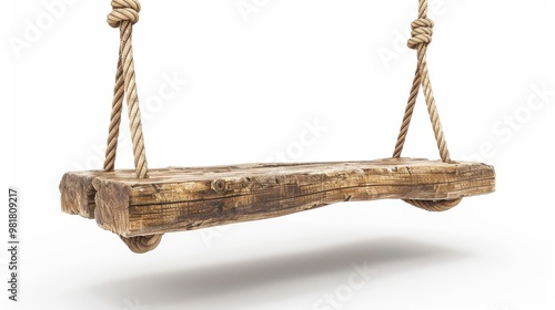 farmhouse-style wooden swing