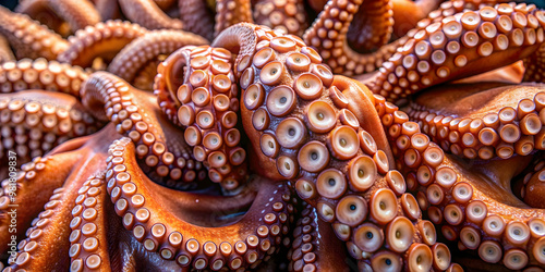 Close-up view of Giant Pacific Octopus suckers, Giant Pacific Octopus, Enteroctopus dofleini photo