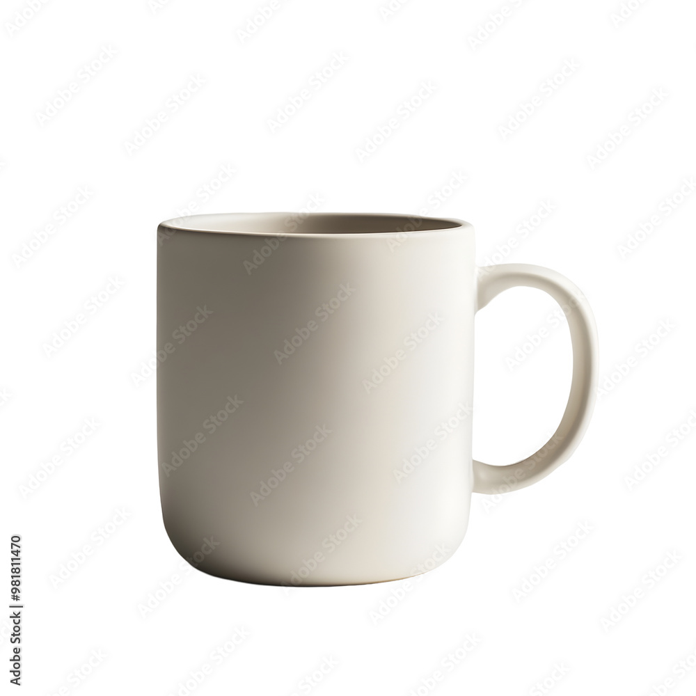 Ceramic Coffee Mug with Matte Finish on Clean White Background Ceramic Coffee Mug with Matte Finish on Clean White Background