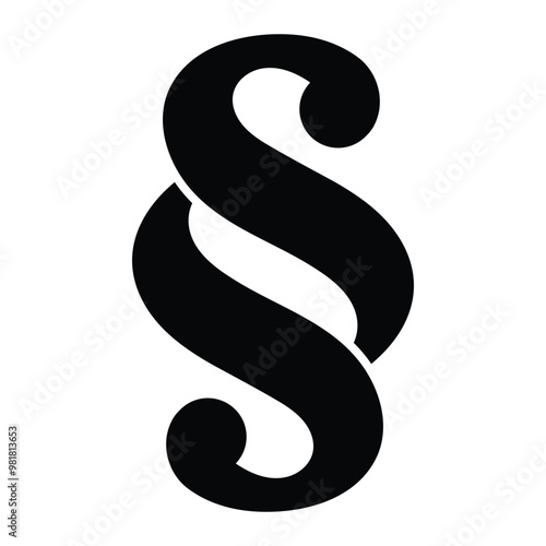 Paragraph symbol vector icon. Flat design illustration isolated on white background.