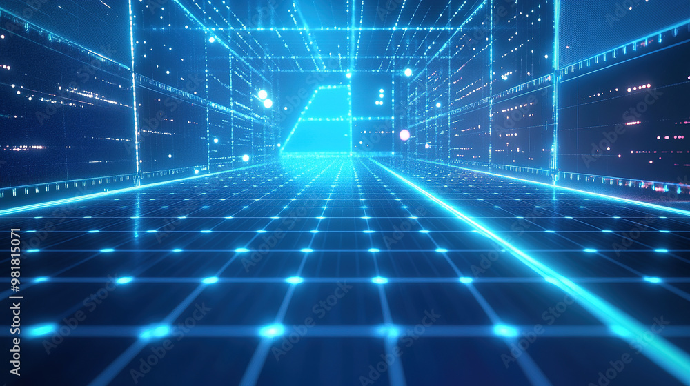 3D vector illustration of a solar panel with a blue light futuristic 3D vector illustration of a solar panel with a blue light futuristic