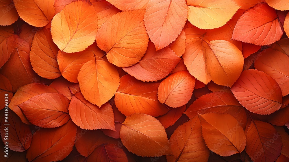 A close up of orange leaves on a surface. The leaves are scattered and overlapping, creating a sense of depth and texture. The image evokes a feeling of autumn A close up of orange leaves on a surface. The leaves are scattered and overlapping, creating a sense of depth and texture. The image evokes a feeling of autumn