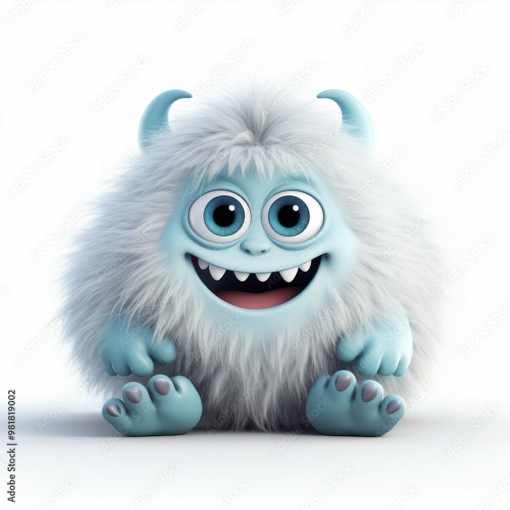 Cute monster and demon on white background Created with Generative AI technology. Cute monster and demon on white background Created with Generative AI technology.