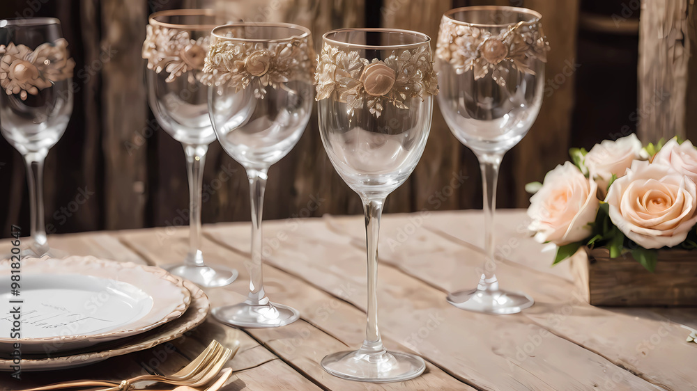 a rustic and elegant wedding glasses a rustic and elegant wedding glasses
