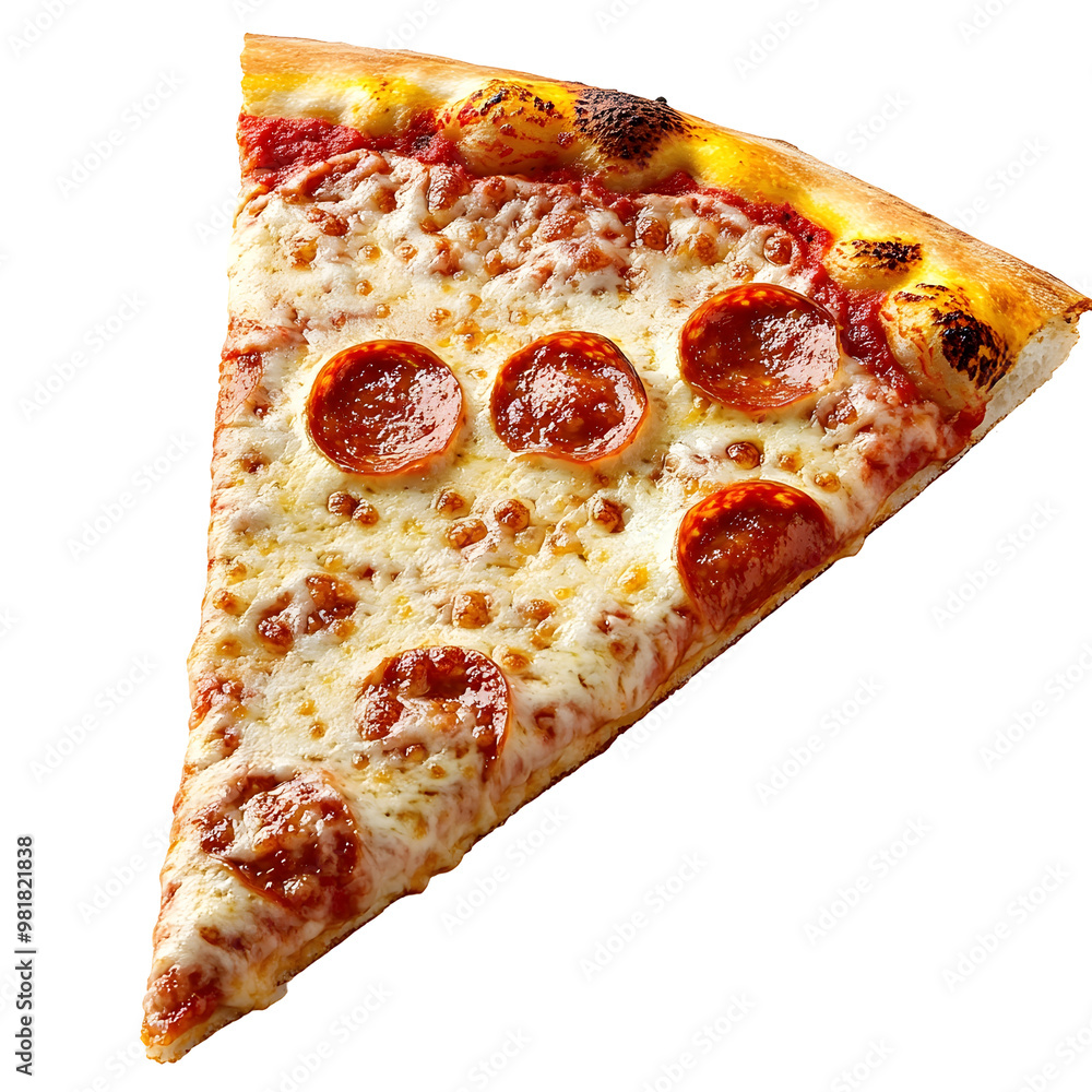 Classic New York-Style Pizza Slice with Melted Cheese and Pepperoni Classic New York-Style Pizza Slice with Melted Cheese and Pepperoni