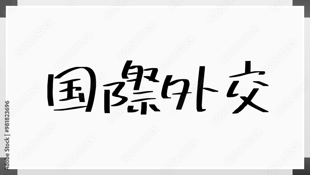 国際外交 のホワイトボード風イラスト 国際外交 のホワイトボード風イラスト
