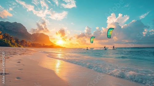 Sunset Kitesurfing Paradise