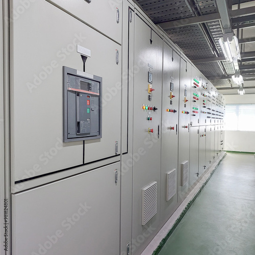 Main Distribution Board or MDB in electrical power control room.