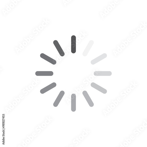 Throbber icon. Circle loading icon. Spin wheel icon for web and app. Loading web icon.