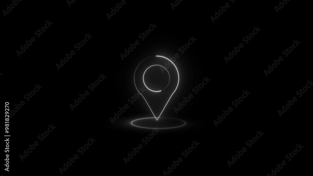 Glowing neon gps location icon. Navigation, pointer, location, map, gps. Glowing neon gps location icon. Navigation, pointer, location, map, gps.