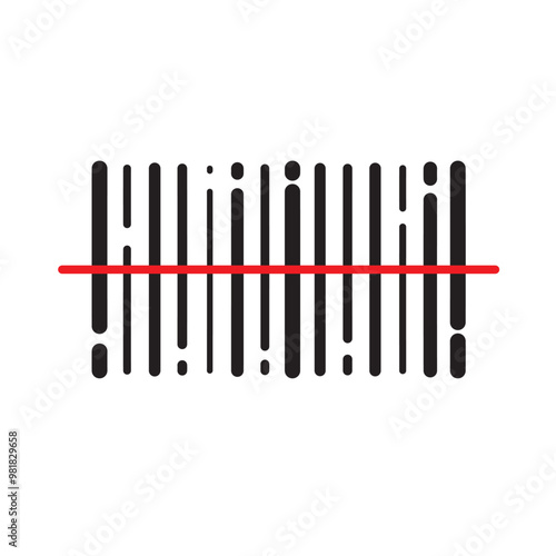 scan barcode icons, vector illustration