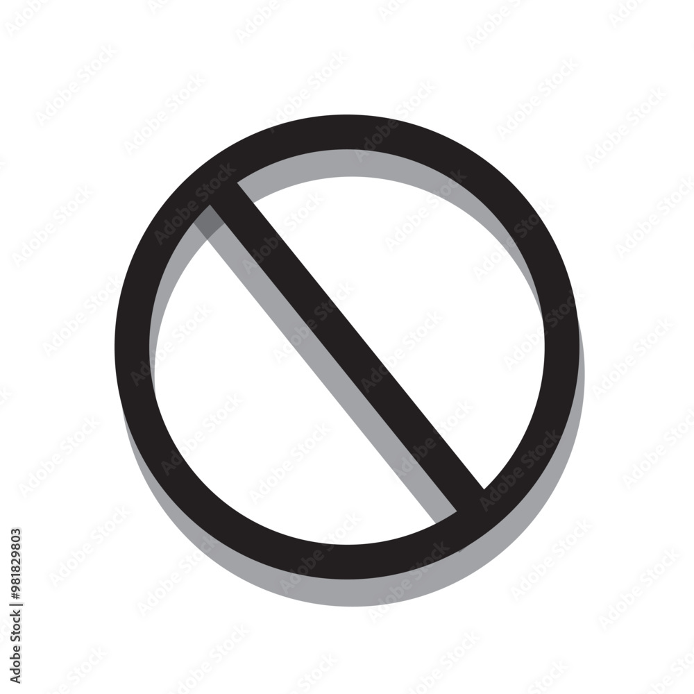 editable vector stop prohibitions block icon illustration editable vector stop prohibitions block icon illustration