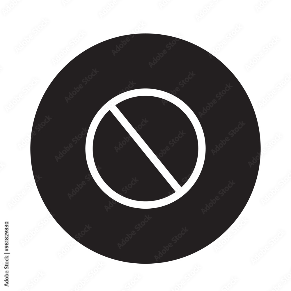 editable vector stop prohibitions block icon illustration editable vector stop prohibitions block icon illustration