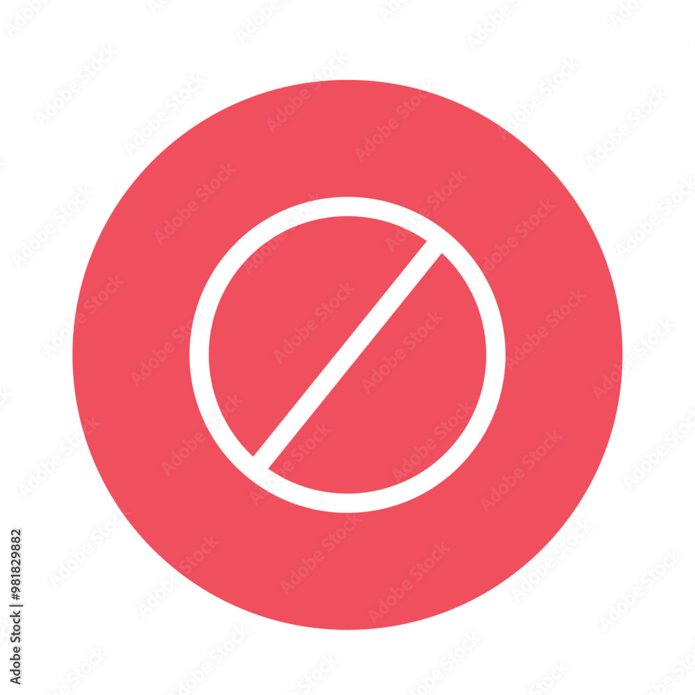 blocked icon illustration a white background blocked icon illustration a white background
