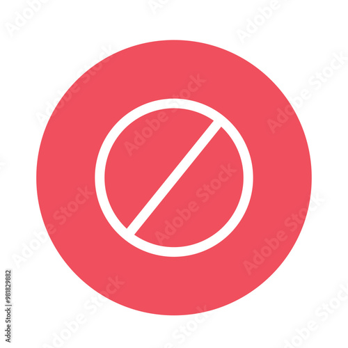 blocked icon illustration a white background