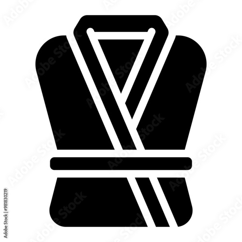 bath robe glyph icon