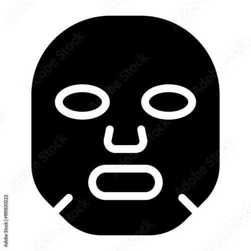 facial mask glyph icon