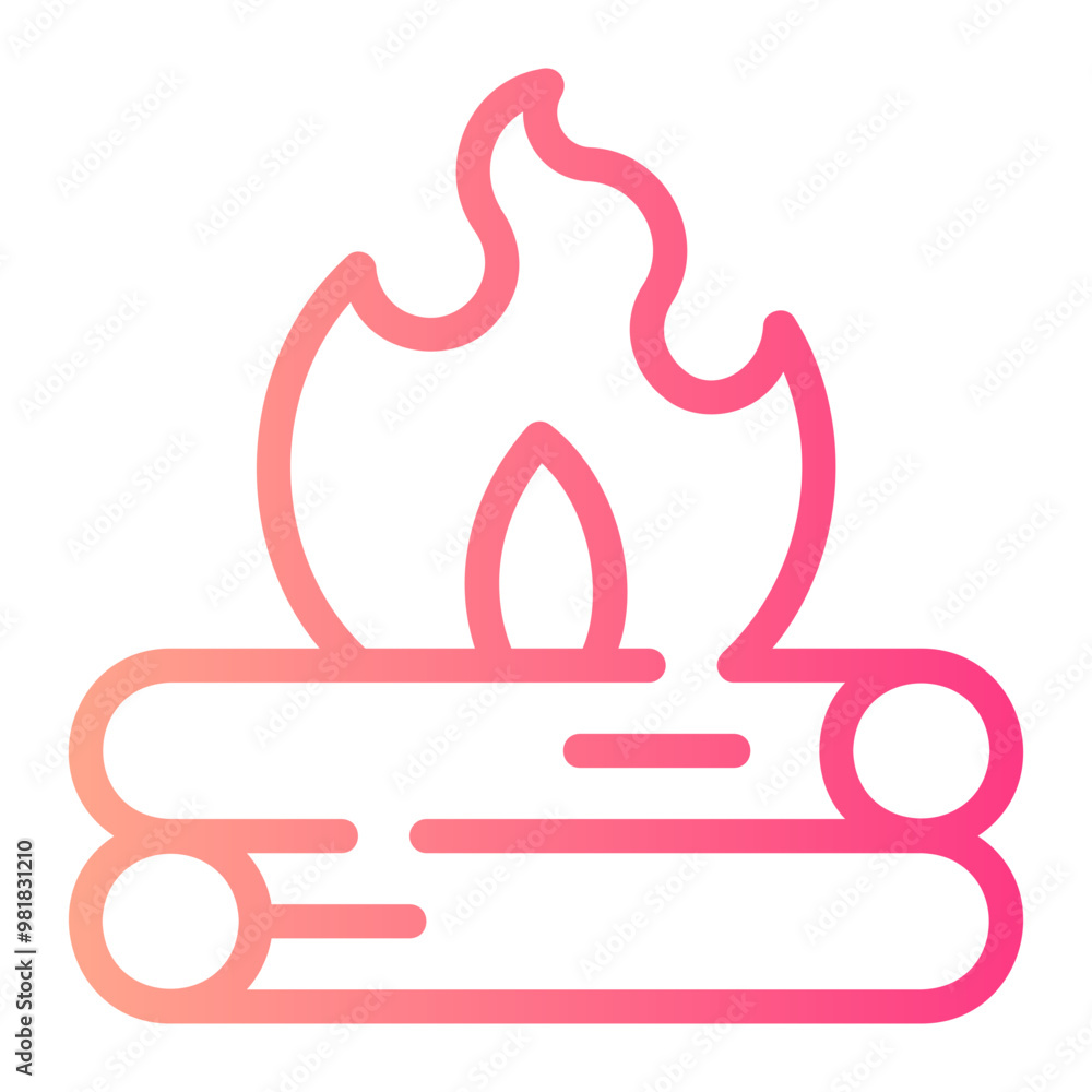 Obraz premium bonfire gradient icon