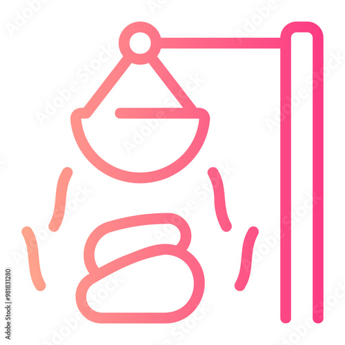 hot stone gradient icon